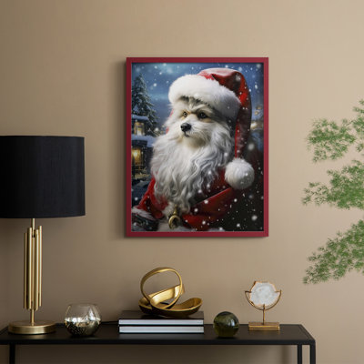 Santa Paws I Framed Print - Solid Wood