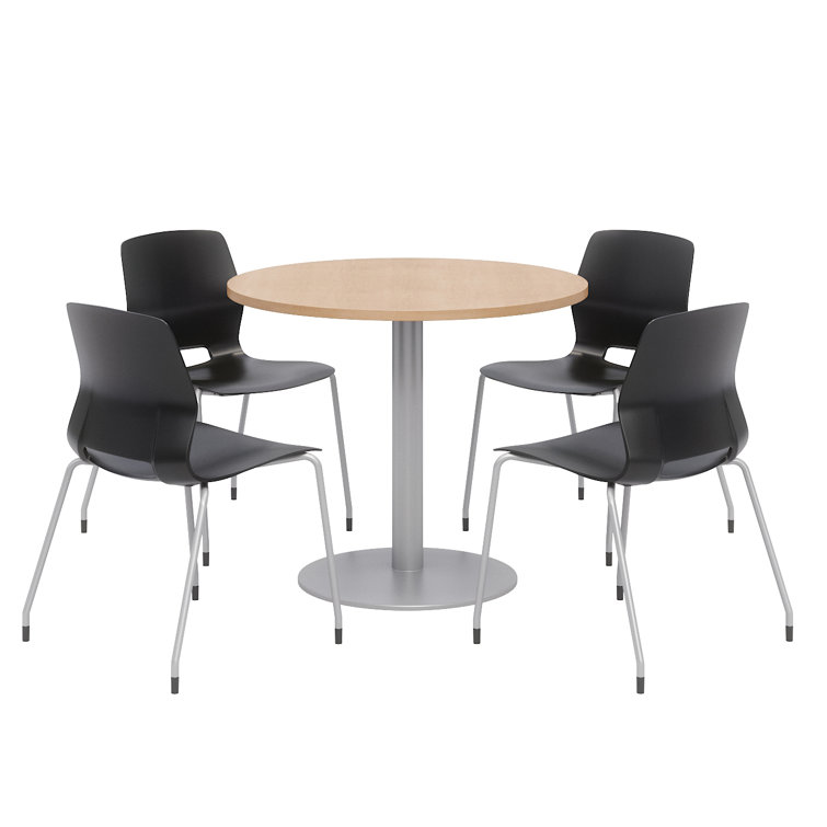 Round Breakroom Table and Chair Set