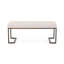 Banc capitonné capitonné, beige et bronze-883511850