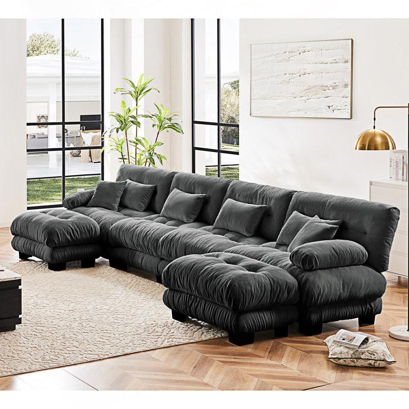 Canapé modulaire Boneless Free Combination, Gris chenille