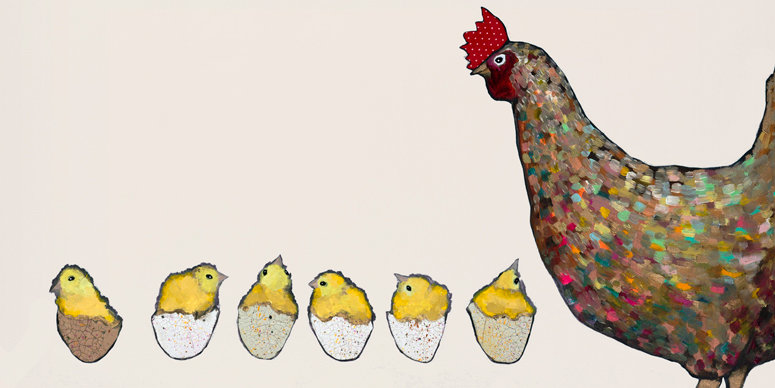«Half Dozen», reproduction sur toile tendue, H 18 po x l 36 po