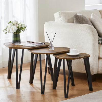 Nest of 3 Tables, Modern Versatile Living Room Home Furniture