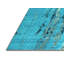 Tapis abstrait en polyester / laine tissé à la machine abstrait bleu sarcelle-320201163