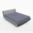 Ambesonne Abstract Modern Art Fitted Sheet Geometric Print Soft Blue Indigo Camel-106698265