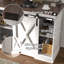 Meuble télé 70,1 po avec portes de grange coulissantes, console multimédia pour téléviseur de 80 po et plus, armoires de rangement pour le salon-101691702-98294912