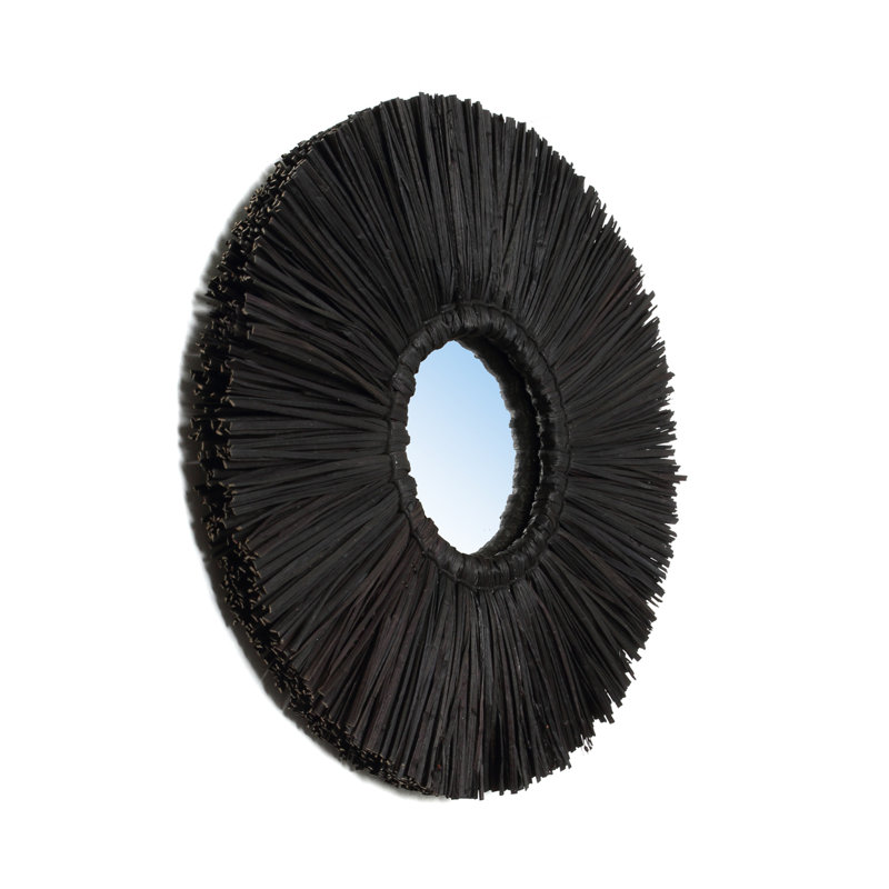 Alang Shell Flat Mirror, Black