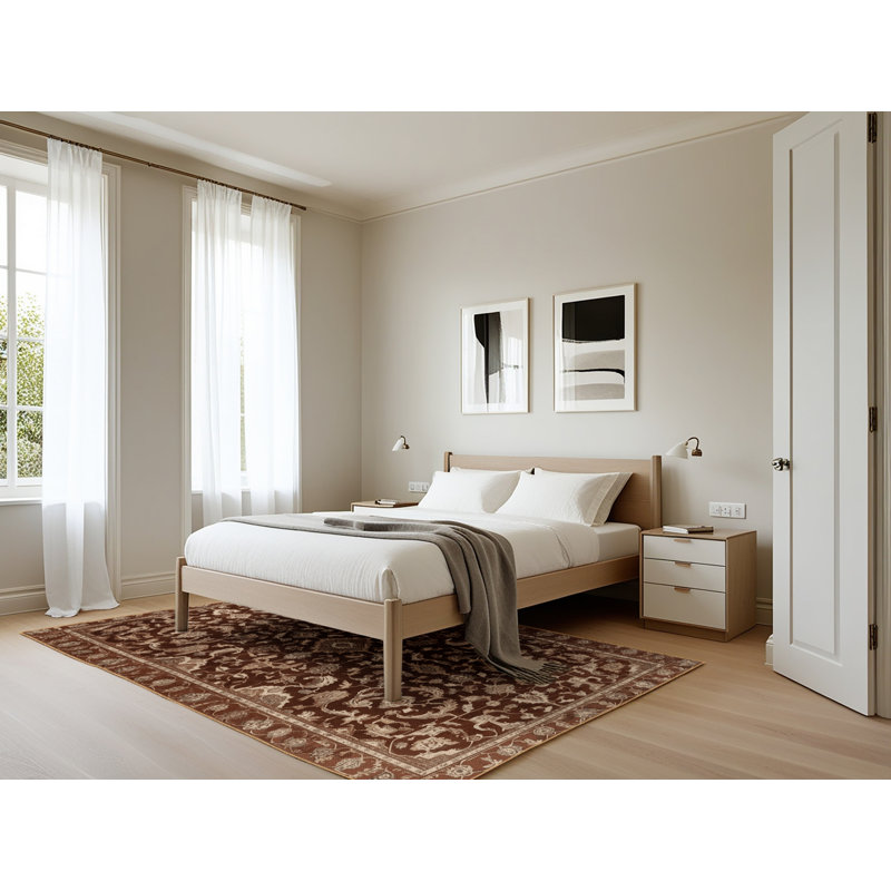 Tapis brun lavable à la machine, Rectangle 5 pi x 7 pi