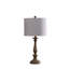 Lampe de table en polyrésine effet bois 27,5 po