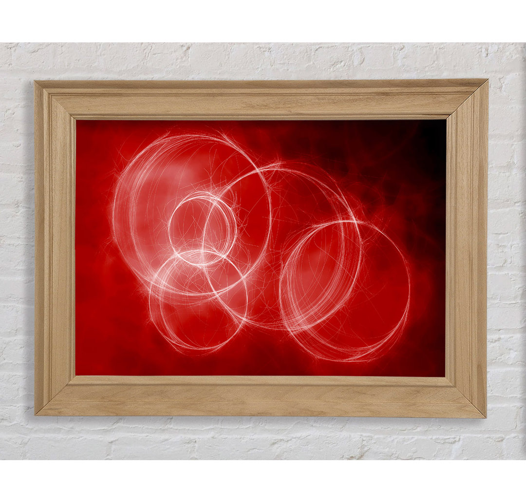 Smoke Rings Red - Einzelne Bilderrahmen Kunstdrucke