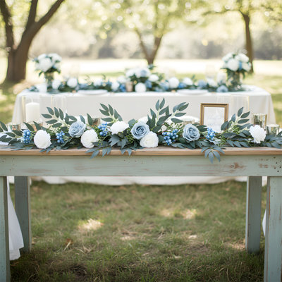 1 guirlande de fleurs et de pivoines artificielles pour salle de mariage et fête