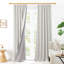 Paire de rideaux 100% occultant à double couche avec passe-tringle (ensemble de 2)-71287017-71287020