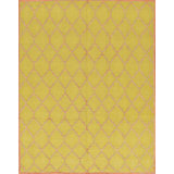 Himalayan Cotton Geometric Area Rug in Yellow