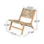 Chaise longue sans accoudoirs en bois d'acacia-665235164