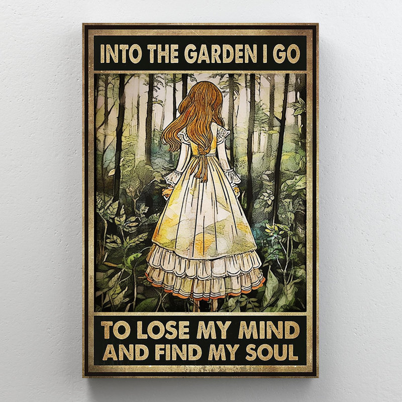 «Plants And Into The Garden I Go On», impression sur toile, H 20 po x l 16 po x P 1,25 po