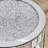 Mirror round table, 2-layer modern small sofa table with storage space, silver decorative table