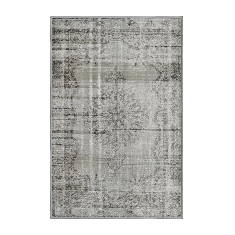 Tapis 100% traditionnel lavable à la machine 2463, Rectangle 7 pi x 9 pi