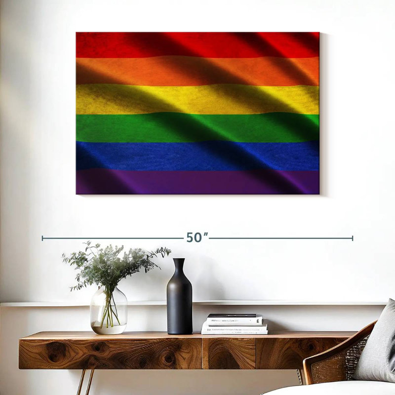 Drapeau LGBT, H 26 po x l 39 po