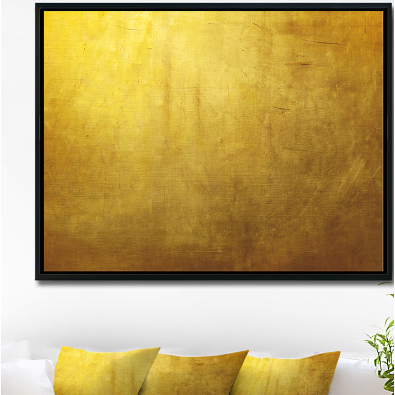 «Gold Texture», cadre flottant, impression sur toile, H 16 po x l 32 po x P 1 po