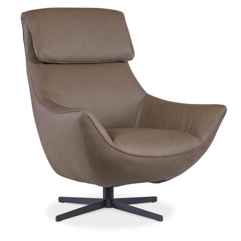 Hughes Swivel Chair, Sonnet Dust Top Grain Semi-Aniline