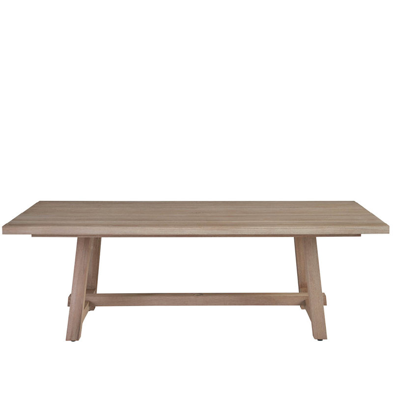 Rectangular Teak Outdoor Dining Table With Umbrella Hole , 40'' in. W 84'' in. D