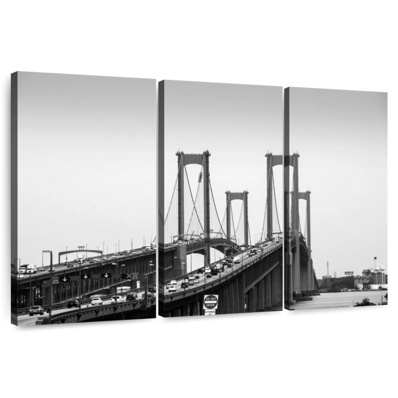 Lilie, pont du Delaware, monochrome, H 24 po x l 38 po