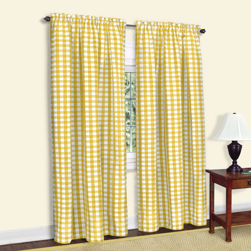 Haylee Semi Sheer Single Curtain Panel, Navy, 42" W x 95" L
