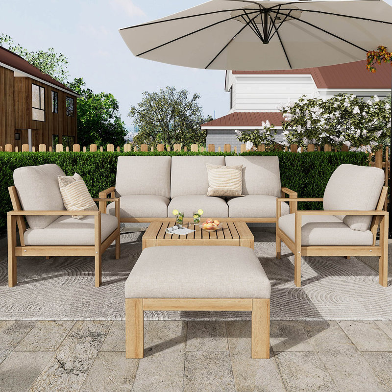 Ensemble de canapé modulaire d'extérieur 5 pièces