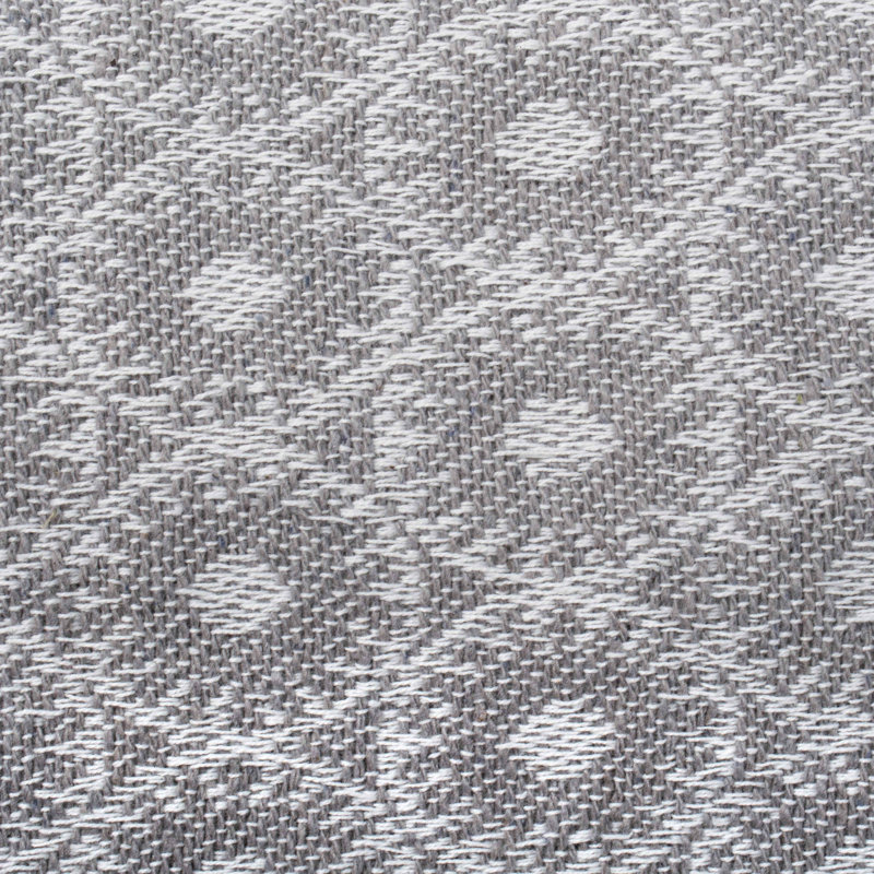 Hand Woven Throw Blanket, Gray, Geometric 1