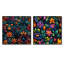 Kronburgh - Ensemble de 2 collages carrés floraux-101864497-101864498