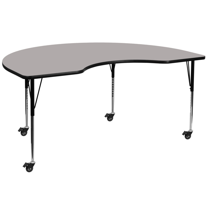 Table d'activité à hauteur ajustable Goddard, Gris, L 48 po x P 96 po x H 22,37 po à 30,5 po