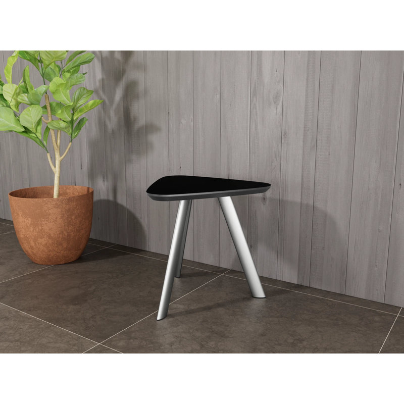 Table de bout Willow Lounge, Nuit noire, Argent argent