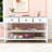 Exton Mid-Century Console Table with Storage Drawers and Open Shelves-325628263