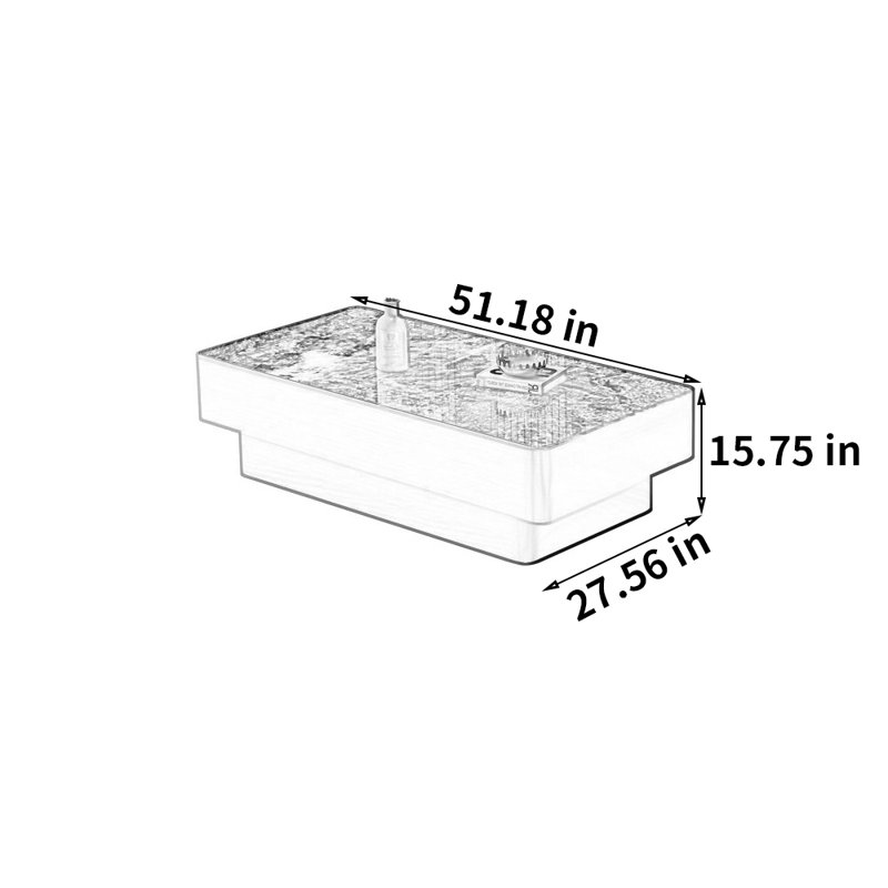 Table basse luxueuse en acier inoxydable