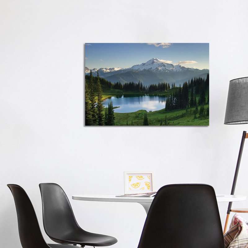 Lake And Glacier Peak by Alan Majchrowicz - Wrapped Canvas Gallery-Wrapped Canvas Giclée