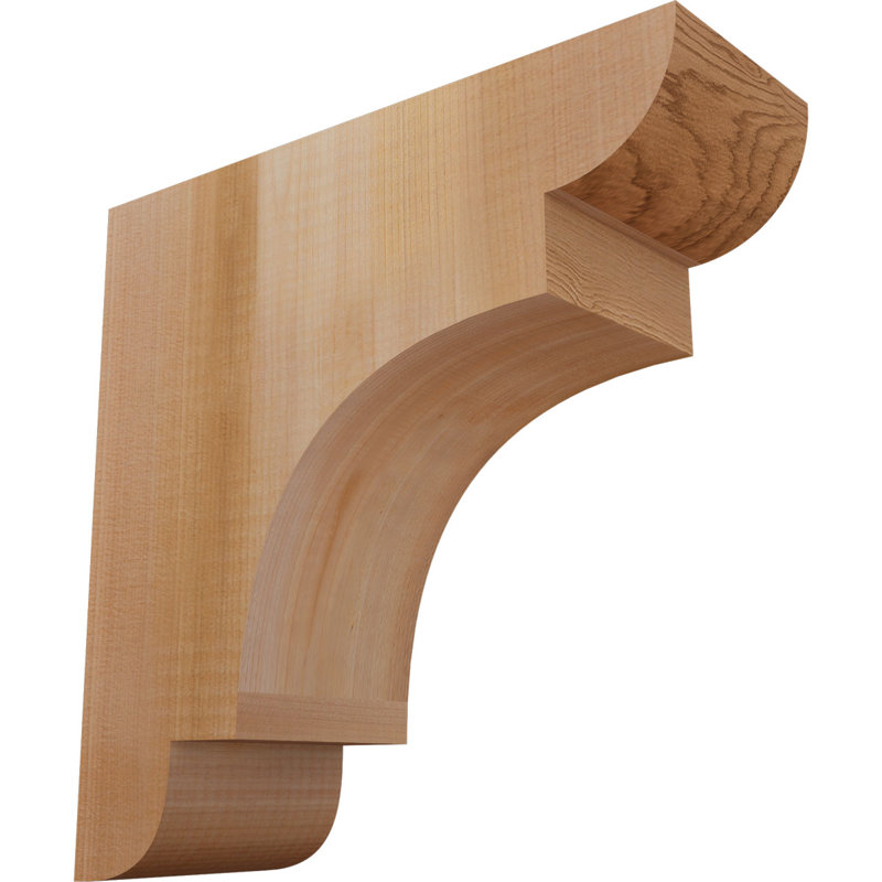 New Brighton Corbel, 10" H x 3.5" W x 10" D, Western Red Cedar, Smooth