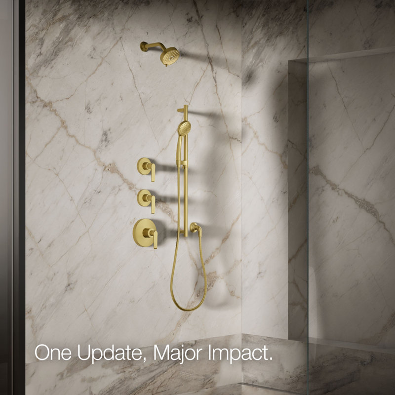 Awaken G110 1.75 Gpm Multifunction Showerhead, Vibrant Brushed Moderne Brass