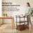 Rolling Bar Cart With Wheels, 3 Tier Home Bar Serving Cart, Drink Tea Coffee Cart For Kitchen Pantry Restaurant, Vintage Rustic  Solid Wood And Industrial Matte Black Metal