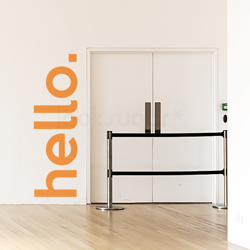 Text & Numbers Non-Wall Damaging Wall Decal, Persimmon