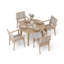 Roma Round 4 seater stacking set with Terrazzo insert 