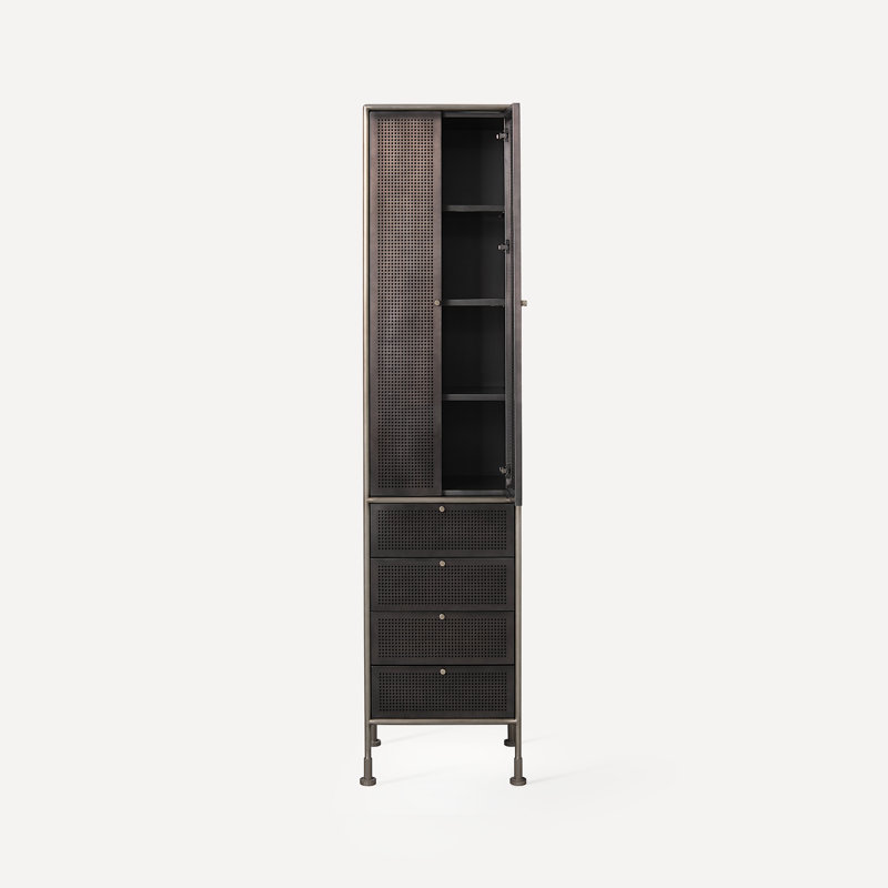 Craft Series Stainless Steel Bathroom Storage, Iron Black/Brushed Pewter