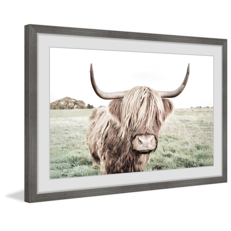 Green Pastures - Print, Grey Framed Paper, 20cm H x 20cm W x 3.81cm D