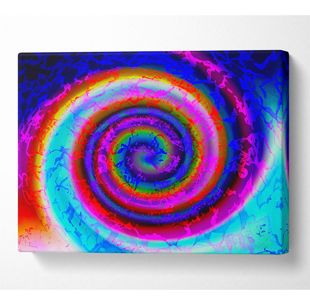 Neon Rainbow Coil - Kunstdrucke auf Leinwand - Wrapped Canvas