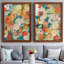 «Country Flowers I», ensemble de 2 peintures sur toile encadrées-2126176394-2070565694