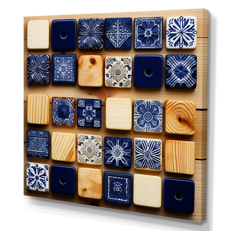 Boho Colours Tiles - Boho Tiles, art mural, H 36 po x l 36 po