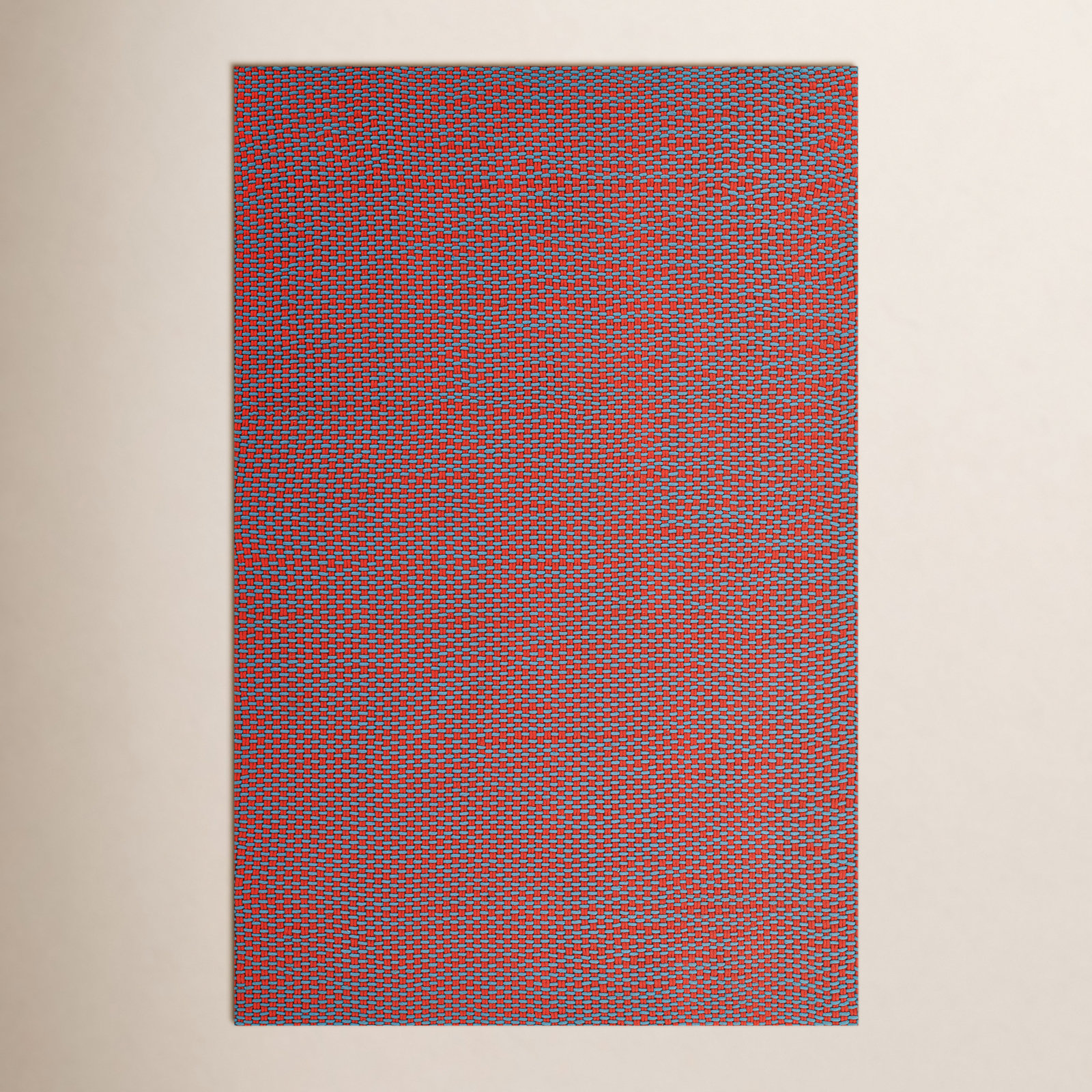 Marseille Red Hand-Woven Geometric Outdoor Rug, Rectangle 5' x 8'