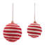 Ensemble de 8 boules scintillantes - décorations de Noël en plastique / polyester de 3 po et 4 po