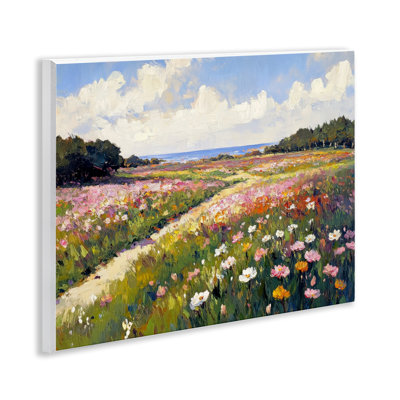 Romance Walkway with Flowers Wall Plaque, design by Petal Prints Design