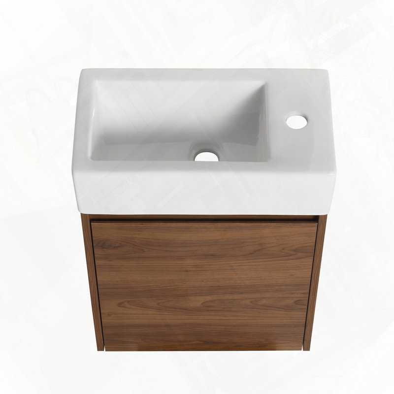 Meuble-lavabo flottant avec base simple pré-assemblée