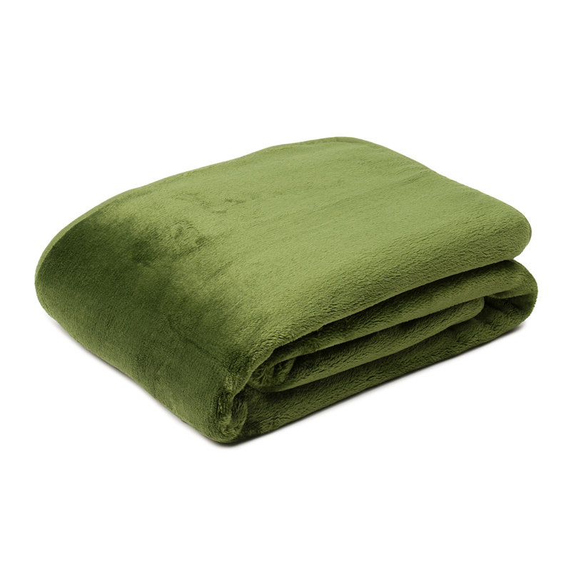 Throw Blanket, W240 x L220cm, Dark green