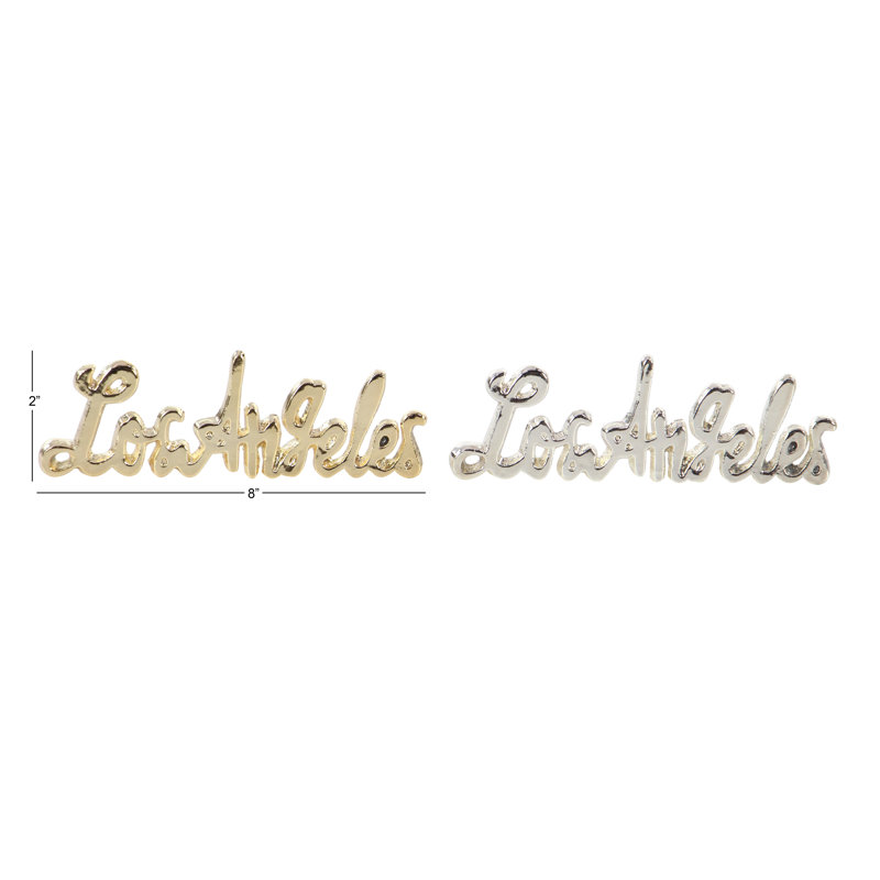Blocs de lettre los angeles en aluminium/acrylique